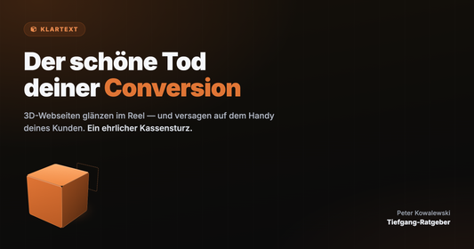 Der schöne Tod deiner Conversion – was 3D-Webseiten wirklich kosten