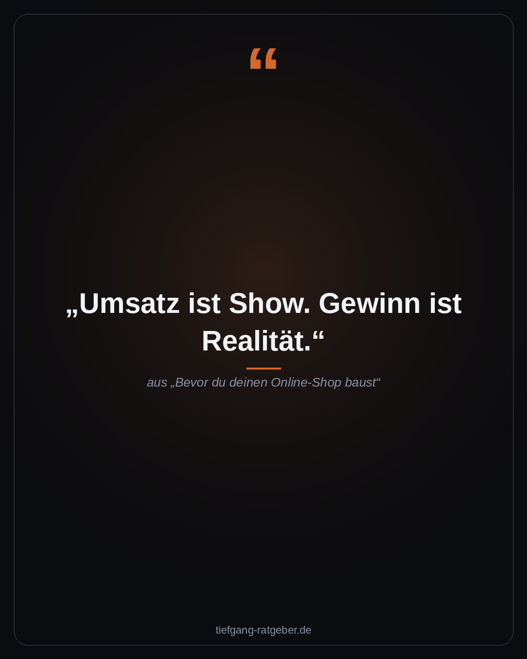 Bevor du deinen Online-Shop baust