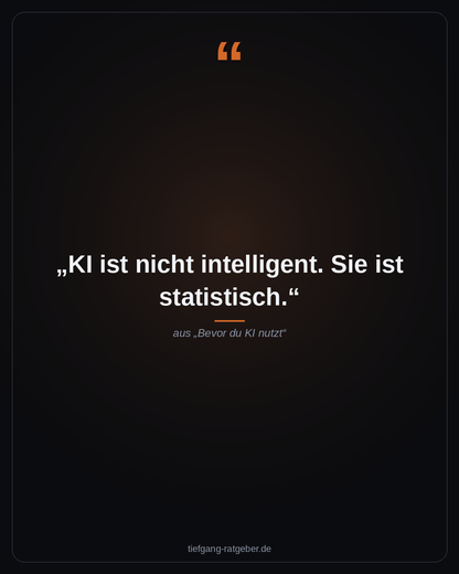 Bevor du KI nutzt
